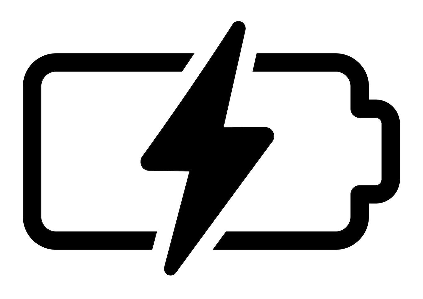 充電が必要なマーク