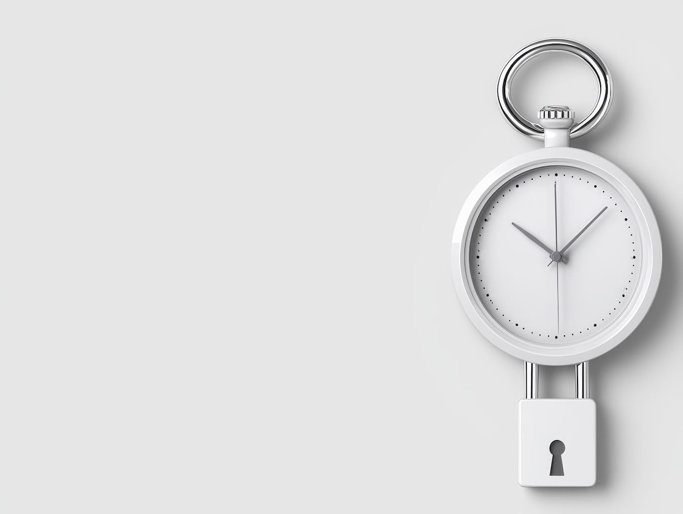 錠前がついている時計